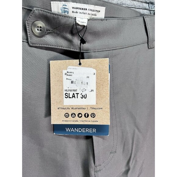 Tilley Wanderer Halifax Pants Wanderer Collection Slate Size 30 NWT - Picture 5 of 10